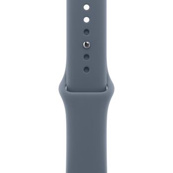 Apple Watch Series 11, 42 mm, Jet Black Aluminum Anchor blue Sport Band M/L